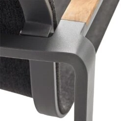 Solpuri Foxx Stapelsessel Aluminium/Textilene/Teak Anthrazit/Coal -Garten Leben solpuri foxx stapelsessel aluminium textilene teak 1465621 3
