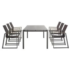 Solpuri Foxx Stapelsessel Aluminium/Textilene/Teak Anthrazit/Coal -Garten Leben solpuri foxx stapelsessel aluminium textilene teak 1465621 7