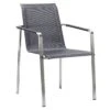 Solpuri Jazz Stapelsessel Edestahl/Textilene Silber/Coal -Garten Leben solpuri jazz stapelsessel edestahl textilene 1465643 1
