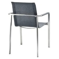 Solpuri Jazz Stapelsessel Edestahl/Textilene Silber/Coal -Garten Leben solpuri jazz stapelsessel edestahl textilene 1465643 4