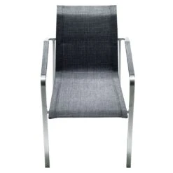 Solpuri Jazz Stapelsessel Edestahl/Textilene Silber/Coal -Garten Leben solpuri jazz stapelsessel edestahl textilene 1465643 5