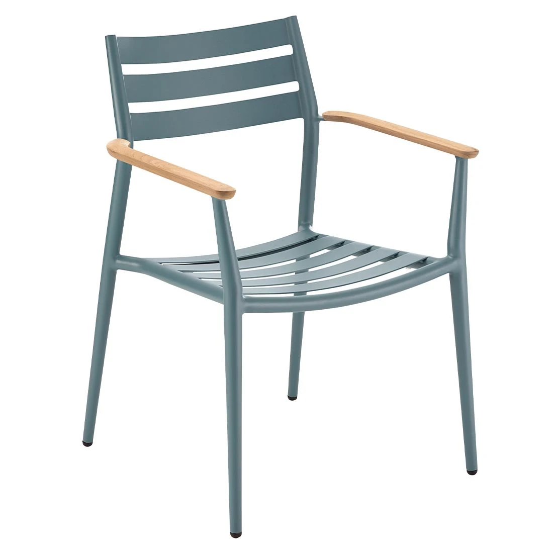 Solpuri Pia Stapelsessel Aluminium/Teak Inkl. Kissen Petrol/Natur 4 Solpuri Pia Stapelsessel Aluminium/Teak Inkl. Kissen Petrol/Natur – Bild 2