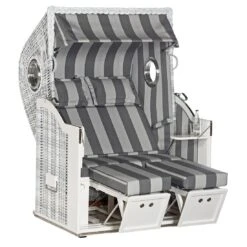 SonnenPartner Classic Strandkorb Geflecht/Fichte White-washed