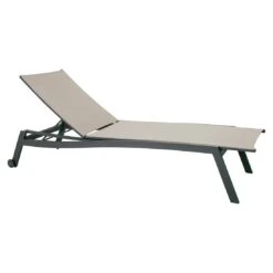 Stern Allround Gartenliege Aluminium/Textilene Anthrazit/Kaschmir