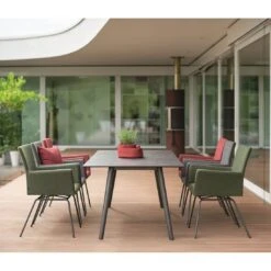 Stern Artus VIP Diningsessel Edelstahl/Outdoorstoff Anthrazit/Dunkelgrau Meliert -Garten Leben stern artus vip sessel edelstahl outdoorstoff dunkelgrau schiefergrau meliert 1258755 9