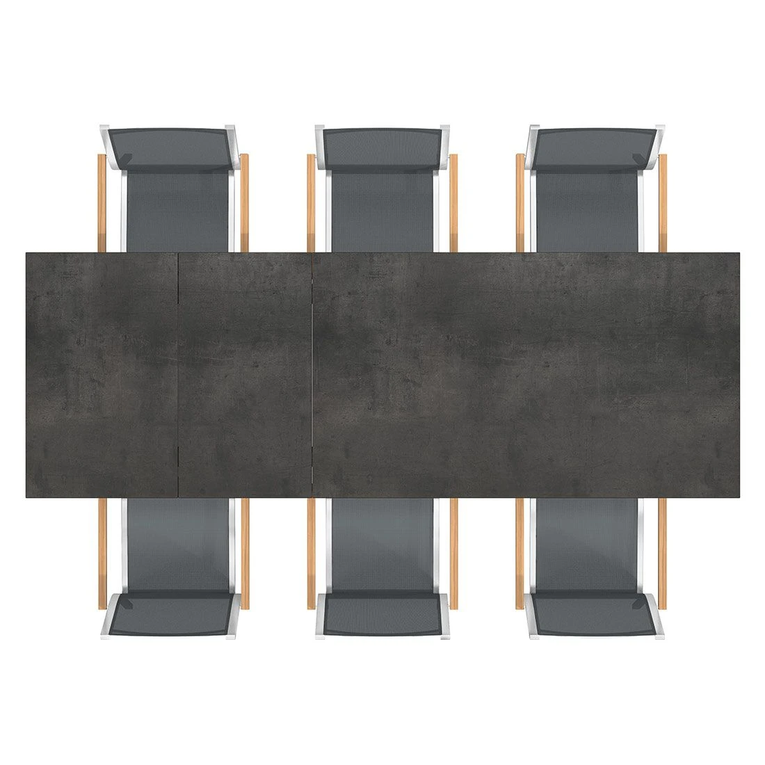 Stern Cardiff Gartenmöbel-Set 7-tlg. Tisch 160/217/267x91cm Silbergrau 8 Stern Cardiff Gartenmöbel-Set 7-tlg. Tisch 160/217/267x91cm Silbergrau – Bild 6