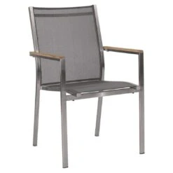 Stern Cardiff Stapelsessel-Set 4-tlg. Edelstahl/Textilene Silbergrau -Garten Leben stern cardiff stapelsessel set 4 tlg edelstahl textilene 973778 3