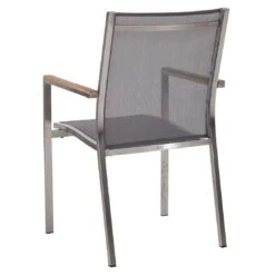 Stern Cardiff Stapelsessel-Set 4-tlg. Edelstahl/Textilene Silbergrau -Garten Leben stern cardiff stapelsessel set 4 tlg edelstahl textilene 973778 4