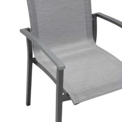 Stern Evoee Gartenmöbelset 5-tlg. Mit Tisch 160x90cm Anthrazit/Silber -Garten Leben stern evoee gartenmoebelset 5 tlg mit tisch 160x90 cm 1426472 3