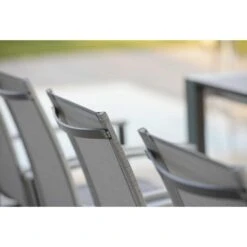 Stern Evoee Gartenmöbelset 5-tlg. Mit Tisch 160x90cm Anthrazit/Silber -Garten Leben stern evoee gartenmoebelset 5 tlg mit tisch 160x90 cm 1426472 7