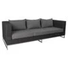 Stern Fontana Gartensofa Edelstahl/Geflecht Basaltgrau/Seidengrau -Garten Leben stern fontana 3 sitzersofa edelstahl geflecht 54126 1
