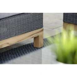 Stern Fontana Gartensofa Teak/Geflecht Basaltgrau/Seidengrau -Garten Leben stern fontana 3 sitzersofa teak geflecht 1080148 4