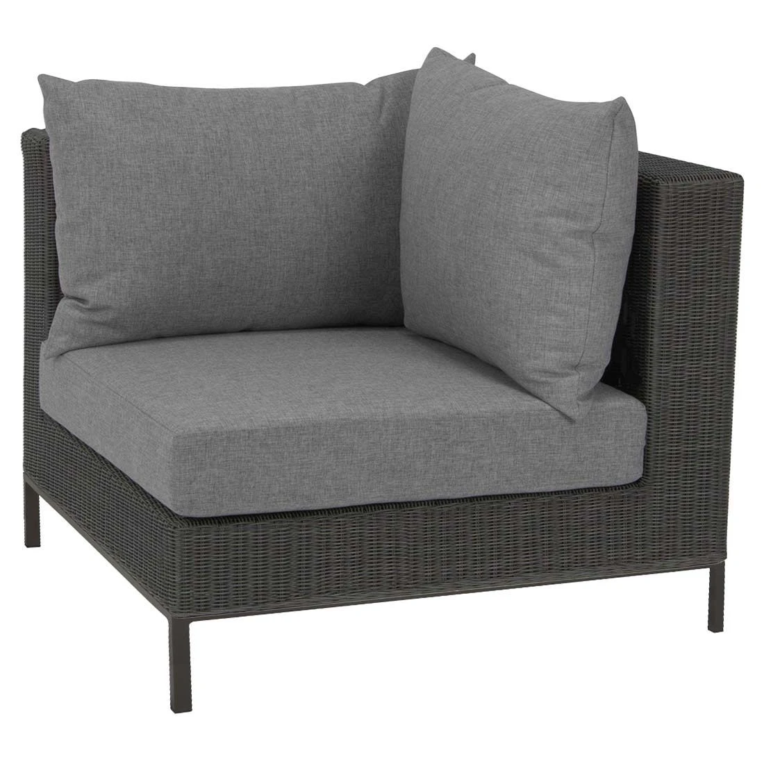 Stern Fontana Eck-/Endmodul Aluminium/Geflecht Basaltgrau/Seidengrau 4 Stern Fontana Eck-/Endmodul Aluminium/Geflecht Basaltgrau/Seidengrau – Bild 2