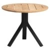 Stern Freddie Beistelltisch Aluminium/Teak Schwarz Matt/Natur -Garten Leben stern freddie beistelltisch durchm65cm aluminium teak 1363266 1