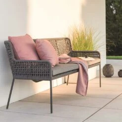 Stern Greta Gartenbank Aluminium Anthrazit/Platin/Seidengrau -Garten Leben stern greta bank 3 sitzer aluminium 1354873 3