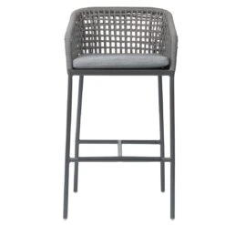 Stern Greta Garten-Barstuhl Aluminium/Rope Inklusive Kissen Anthrazit/Platin/Seidengrau -Garten Leben stern greta barhocker aluminium rope inkl kissen anthrazit platin seidengrau 1198508 3