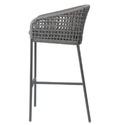 Stern Greta Garten-Barstuhl Aluminium/Rope Inklusive Kissen Anthrazit/Platin/Seidengrau -Garten Leben stern greta barhocker aluminium rope inkl kissen anthrazit platin seidengrau 1198508 4