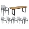 Stern Kari Gartenmöbel-Set 7-tlg. Mit Tisch 200x100cm Anthrazit/Silber -Garten Leben stern kari gartenmoebel set 7 tlg tisch 200x100cm 1488985 1