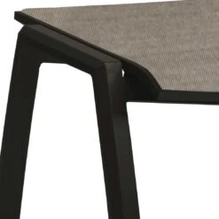 Stern Kari Hocker Aluminium/Textilene Schwarz Matt/Leinen Grau -Garten Leben stern kari hocker aluminium textilene 1359636 2