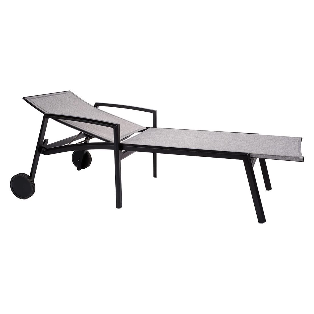 Stern Kari Gartenliege Aluminium/Textilene Schwarz Matt/Leinen Grau 3 Stern Kari Gartenliege Aluminium/Textilene Schwarz Matt/Leinen Grau