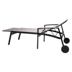 Stern Kari Gartenliege Aluminium/Textilene Schwarz Matt/Leinen Grau 11 Stern Kari Gartenliege Aluminium/Textilene Schwarz Matt/Leinen Grau -Garten Leben stern kari rollliege aluminium textilene 1453851 2