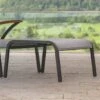 Stern Laris Lounge Hocker Aluminium/Textilene Schwarz Matt/Leinen Grau -Garten Leben stern laris loungehocker aluminium textilene 1363112 1