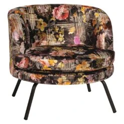 Stern Leni Loungesessel Aluminium/Stoff Schwarz Matt/Geblümt -Garten Leben stern leni loungesessel aluminium stoff 1362837 2