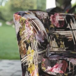 Stern Leni Loungesessel Aluminium/Stoff Schwarz Matt/Geblümt -Garten Leben stern leni loungesessel aluminium stoff 1362837 4