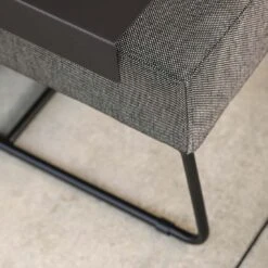 Stern Mia Lounge Hocker Edelstahl/Outdoorstoff Schwarz/Seidenschwarz -Garten Leben stern mia loungehocker edelstahl outdoorstoff 1363002 4