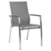 Stern Mika Stapelsessel Edelstahl/Textilene Silber/Leinen Grau -Garten Leben stern mika stapelsessel edelstahl textilene grau 1205548 1