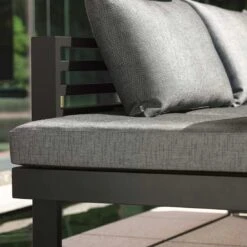 Stern New Holly Bank/Liege Aluminium/Outdoorstoff Schwarz Matt/Seidenschwarz -Garten Leben stern new holly bank liege aluminium outdoorstoff 1353410 4