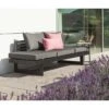 Stern New Holly Lounge/Liege Aluminium/Outdoorstoff Schwarz Matt/Seidenschwarz -Garten Leben stern new holly lounge liege aluminium outdoorstoff 1353454 1