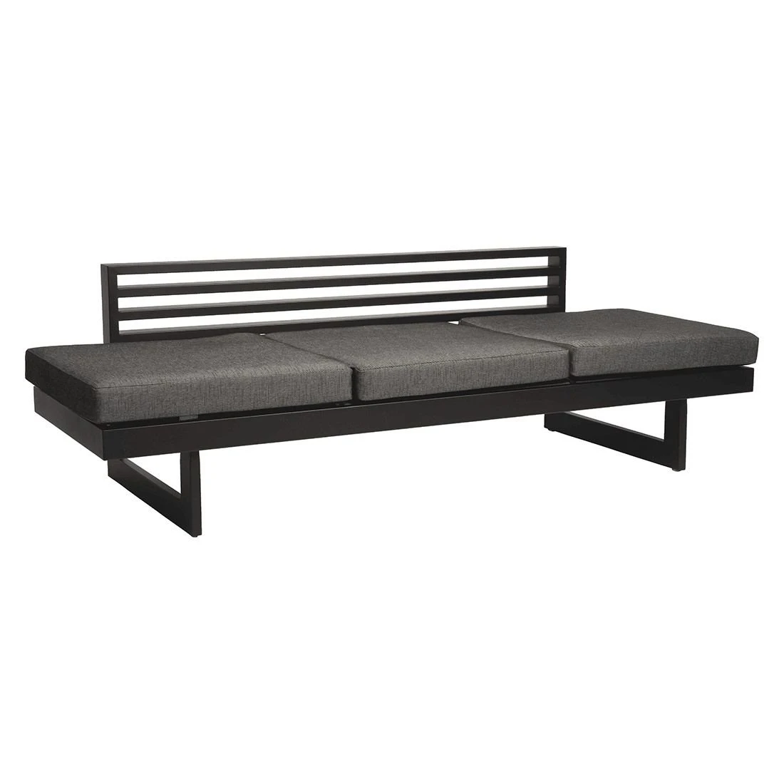 Stern New Holly Lounge/Liege Aluminium/Outdoorstoff Schwarz Matt/Seidenschwarz 4 Stern New Holly Lounge/Liege Aluminium/Outdoorstoff Schwarz Matt/Seidenschwarz – Bild 2