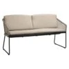Stern Odea 2-Sitzerbank Aluminium/Kordel Inkl. Kissen Schwarz Matt/Salt -Garten Leben stern odea 2 sitzerbank aluminium kordel inkl kissen 1357722 1