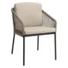 Stern Odea Diningsessel Aluminium/Rope Inkl. Kissen Schwarz Matt/Salt -Garten Leben stern odea diningsessel aluminium kordel inkl kissen 1363189 1