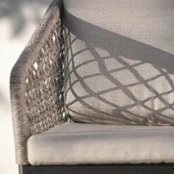 Stern Odea Diningsessel Aluminium/Rope Inkl. Kissen Schwarz Matt/Salt -Garten Leben stern odea diningsessel aluminium kordel inkl kissen 1363189 10