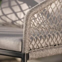 Stern Odea Diningsessel Aluminium/Rope Inkl. Kissen Schwarz Matt/Salt -Garten Leben stern odea diningsessel aluminium kordel inkl kissen 1363189 11