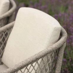 Stern Odea Diningsessel Aluminium/Rope Inkl. Kissen Schwarz Matt/Salt -Garten Leben stern odea diningsessel aluminium kordel inkl kissen 1363189 12