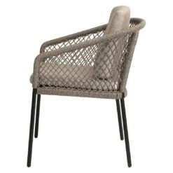 Stern Odea Diningsessel Aluminium/Rope Inkl. Kissen Schwarz Matt/Salt -Garten Leben stern odea diningsessel aluminium kordel inkl kissen 1363189 4