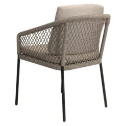 Stern Odea Diningsessel Aluminium/Rope Inkl. Kissen Schwarz Matt/Salt -Garten Leben stern odea diningsessel aluminium kordel inkl kissen 1363189 5