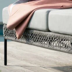 Stern Odea Doppelliege Aluminium/Rope/Outdoorstoff Schwarz Matt/Salt -Garten Leben stern odea doppelliege aluminium rope outdoorstoff 1453994 4