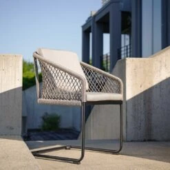 Stern Odea Freischwinger Aluminium/Rope/Polyacryl Schwarz Matt/Salt -Garten Leben stern odea freischwingersessel aluminium rope polyacryl 1454016 9