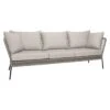 Stern Odea 3-Sitzerbank Aluminium/Rope/Polyacryl Schwarz Matt/Salt -Garten Leben stern odea loungebank aluminium rope outdoorstoff 1453939 1