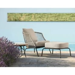 Stern Odea Loungesessel Aluminium/Kordel Inkl. Kissen Schwarz Matt/Salt -Garten Leben stern odea loungesessel aluminium kordel inkl kissen 1357634 2
