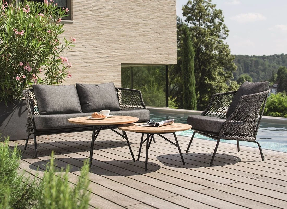 Stern Odea Loungeset Aluminium/Outdoorstoff Schwarz Matt/Seidenschwarz 3 Stern Odea Loungeset Aluminium/Outdoorstoff Schwarz Matt/Seidenschwarz