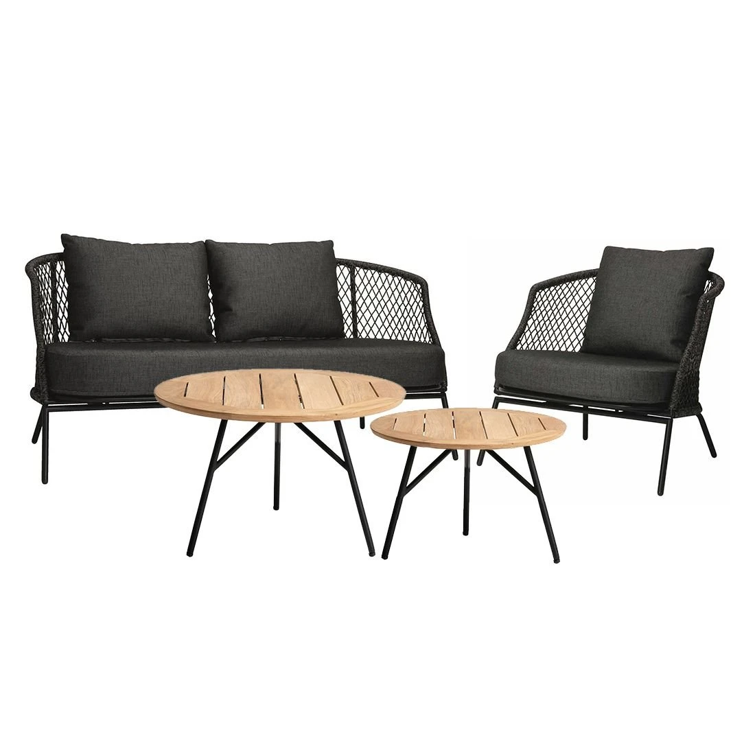 Stern Odea Loungeset Aluminium/Outdoorstoff Schwarz Matt/Seidenschwarz 4 Stern Odea Loungeset Aluminium/Outdoorstoff Schwarz Matt/Seidenschwarz â Bild 2