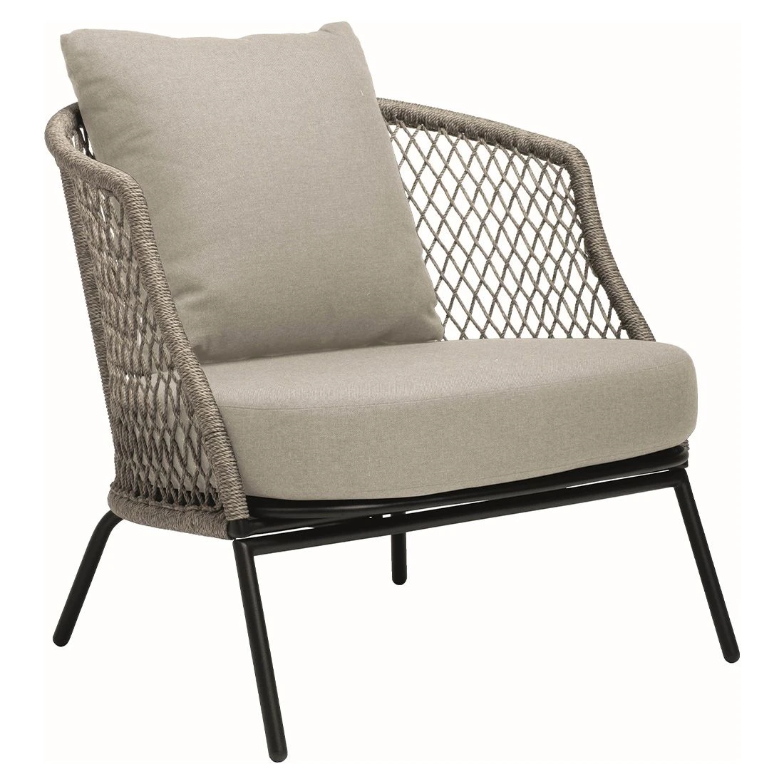 Stern Odea Loungeset Aluminium/Outdoorstoff Schwarz Matt/Cream 6 Stern Odea Loungeset Aluminium/Outdoorstoff Schwarz Matt/Cream – Bild 4