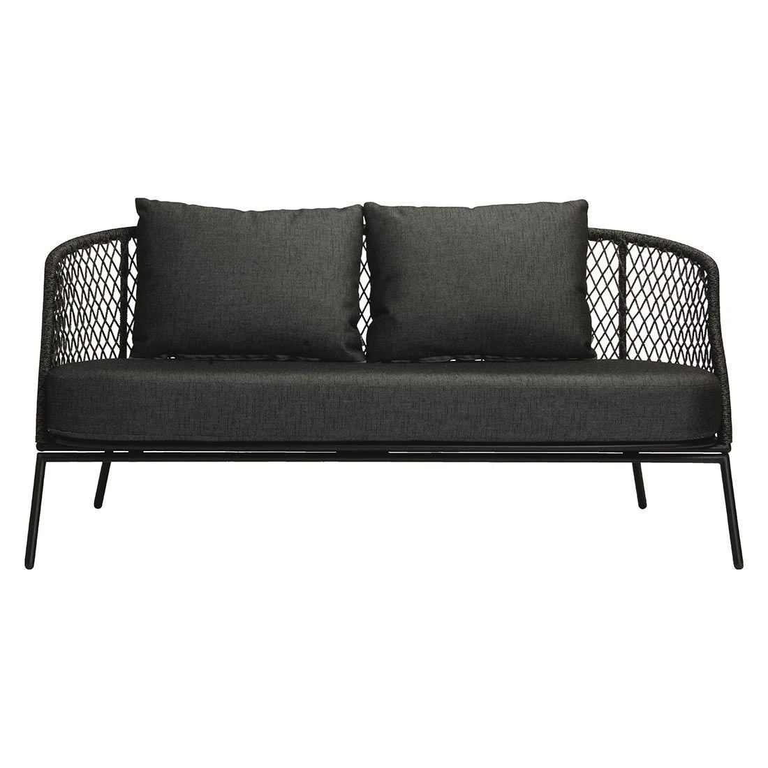 Stern Odea Loungesofa Aluminium/Kordel Inkl. Kissen Schwarz Matt/Pepper 4 Stern Odea Loungesofa Aluminium/Kordel Inkl. Kissen Schwarz Matt/Pepper – Bild 2