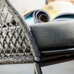 Stern Odea Schaukelsessel Aluminium/Rope Schwarz Matt/Pepper -Garten Leben stern odea schaukelsessel aluminium rope 1453950 4