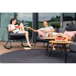 Stern Odea Schaukelsessel Aluminium/Rope Schwarz Matt/Pepper -Garten Leben stern odea schaukelsessel aluminium rope 1453950 7